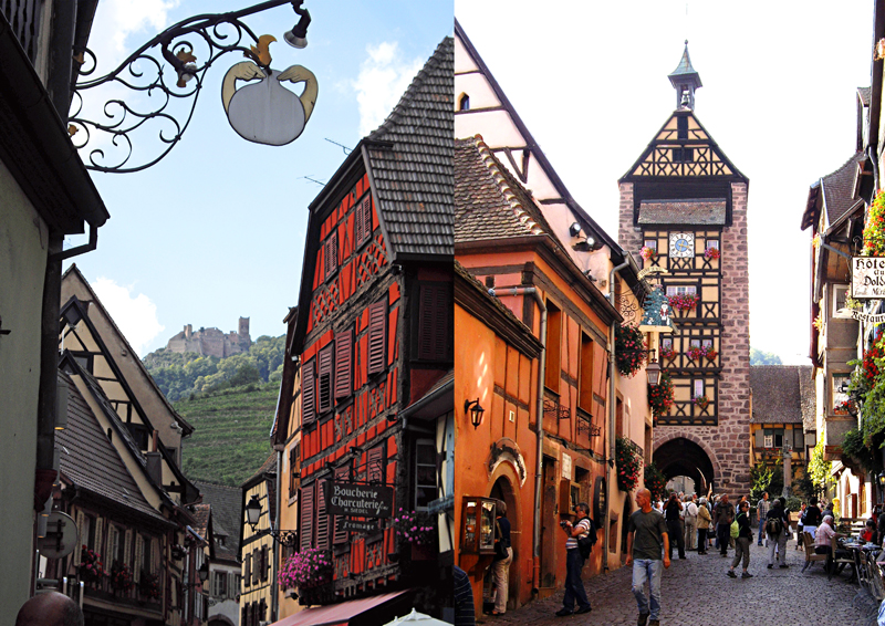 หมู่บ้าน Riquewihr บนเส้นทางไวน์ Alsace