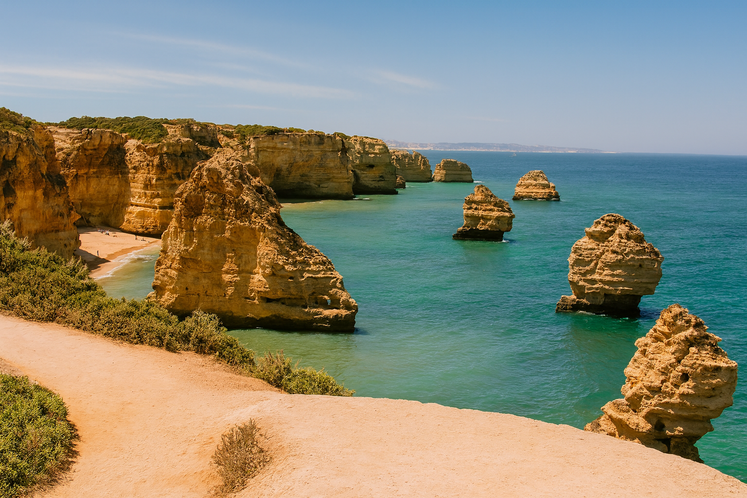 หน้าผา Praia da Marinha อัลการ์ฟ