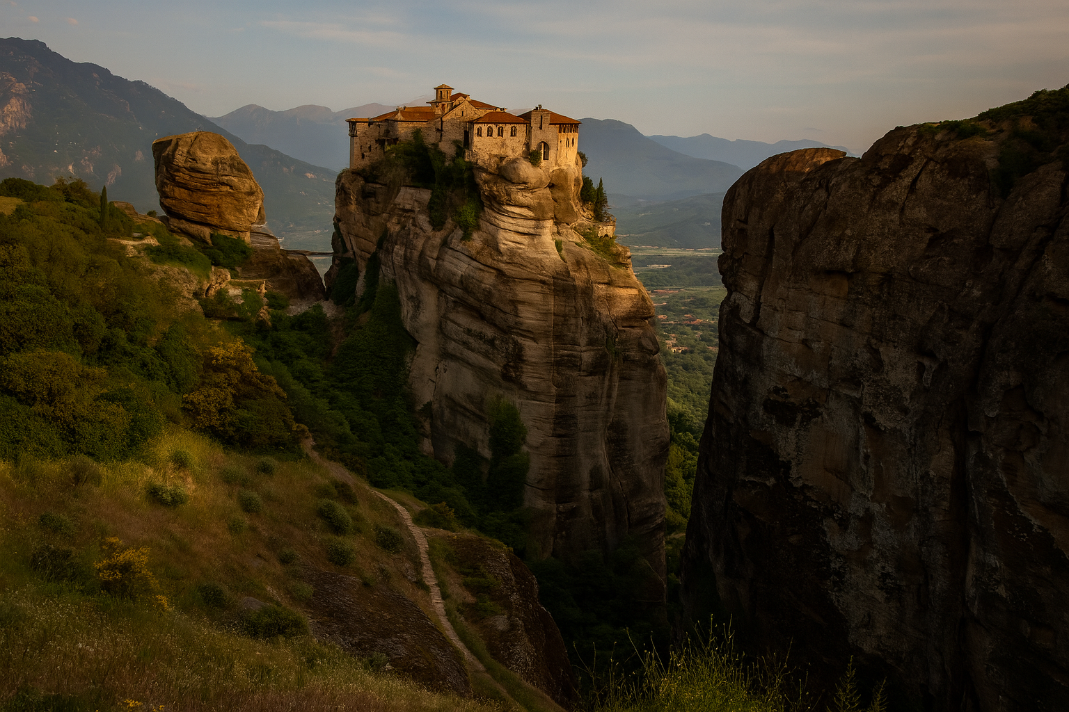 อารามบนเสาหิน Meteora กรีซ