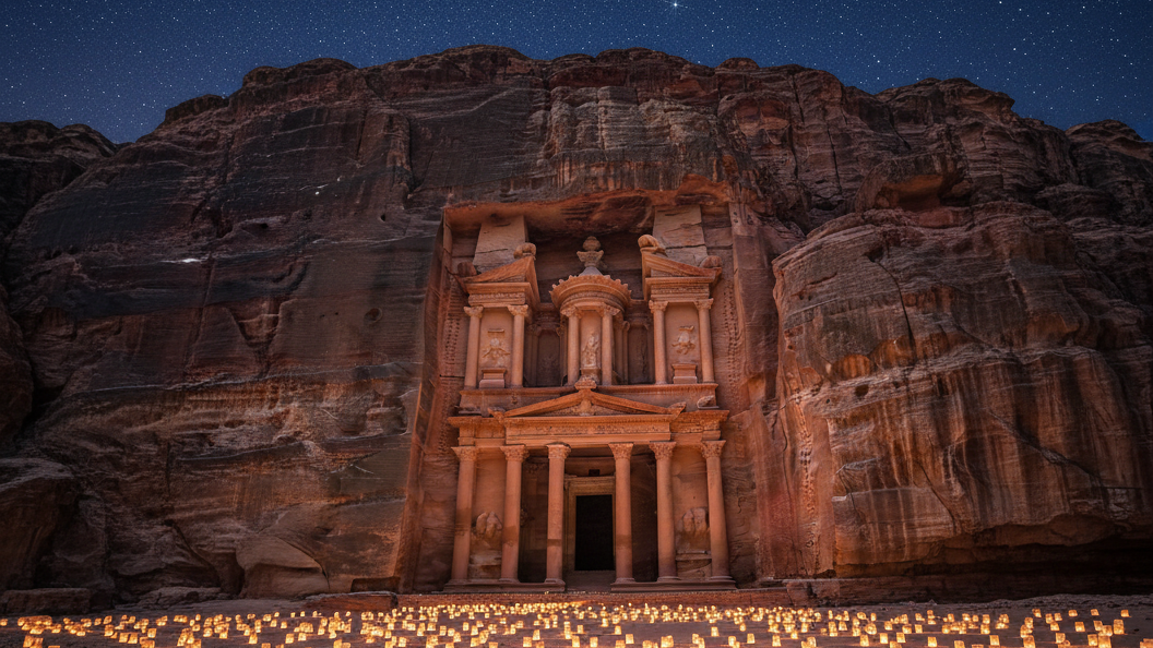 Petra by Night เทียนหน้า Treasury