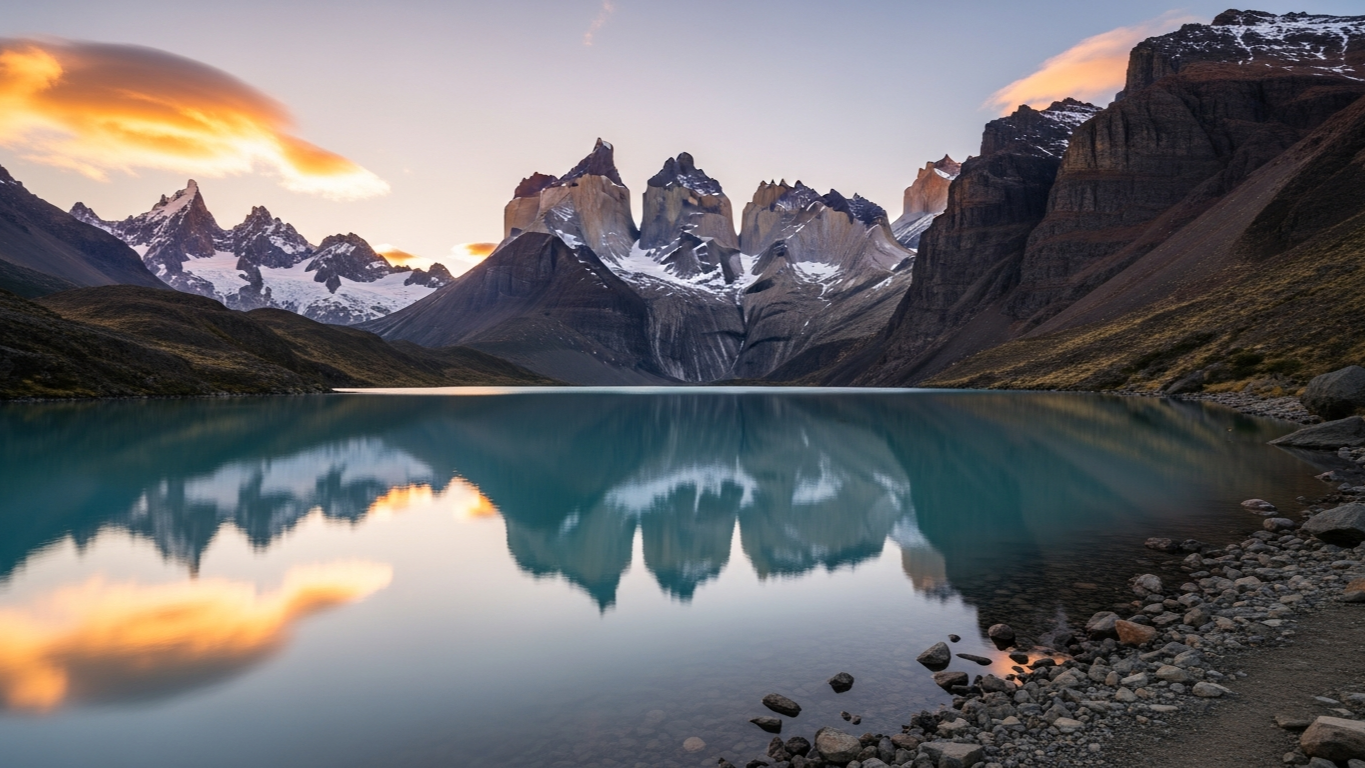 นักเดินทางบน W Trek มุ่งหน้าสู่ Mirador Base Las Torres ท่ามกลางหินแกรนิตขนาดมหึมา