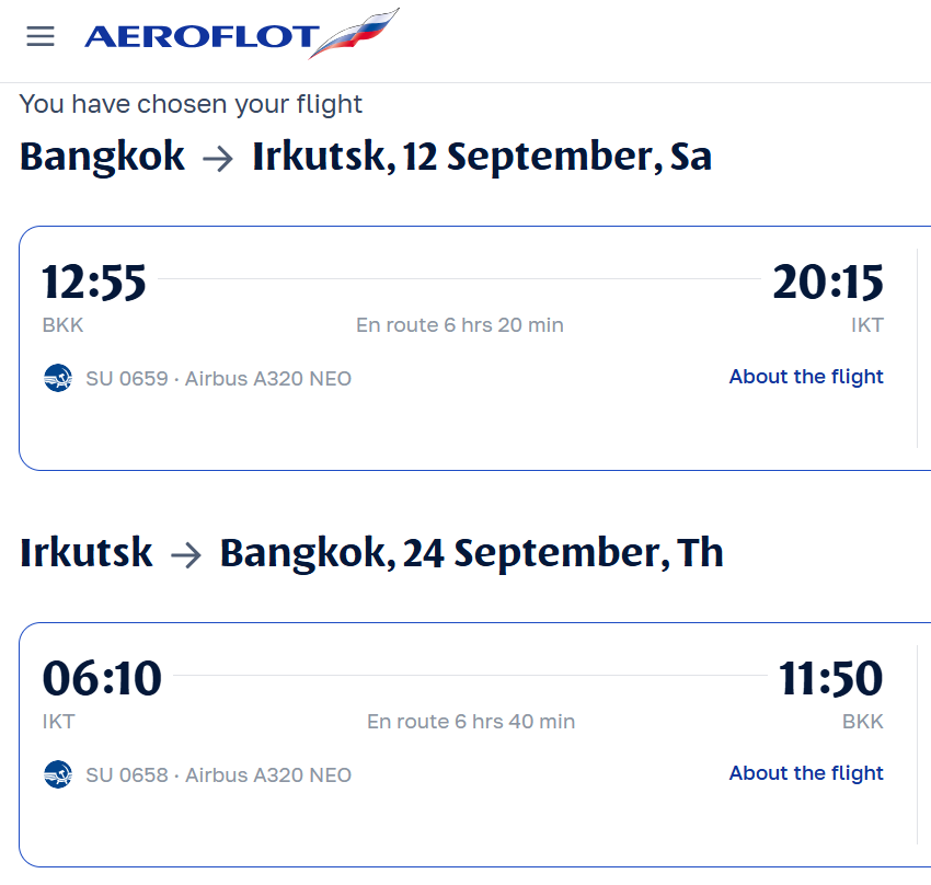 international flight aeroflot 12-24sep2026