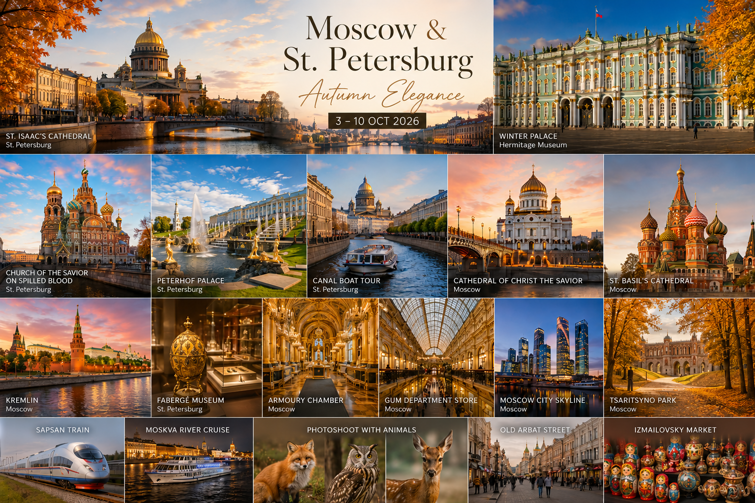 Moscow & St. Petersburg Autumn Elegance